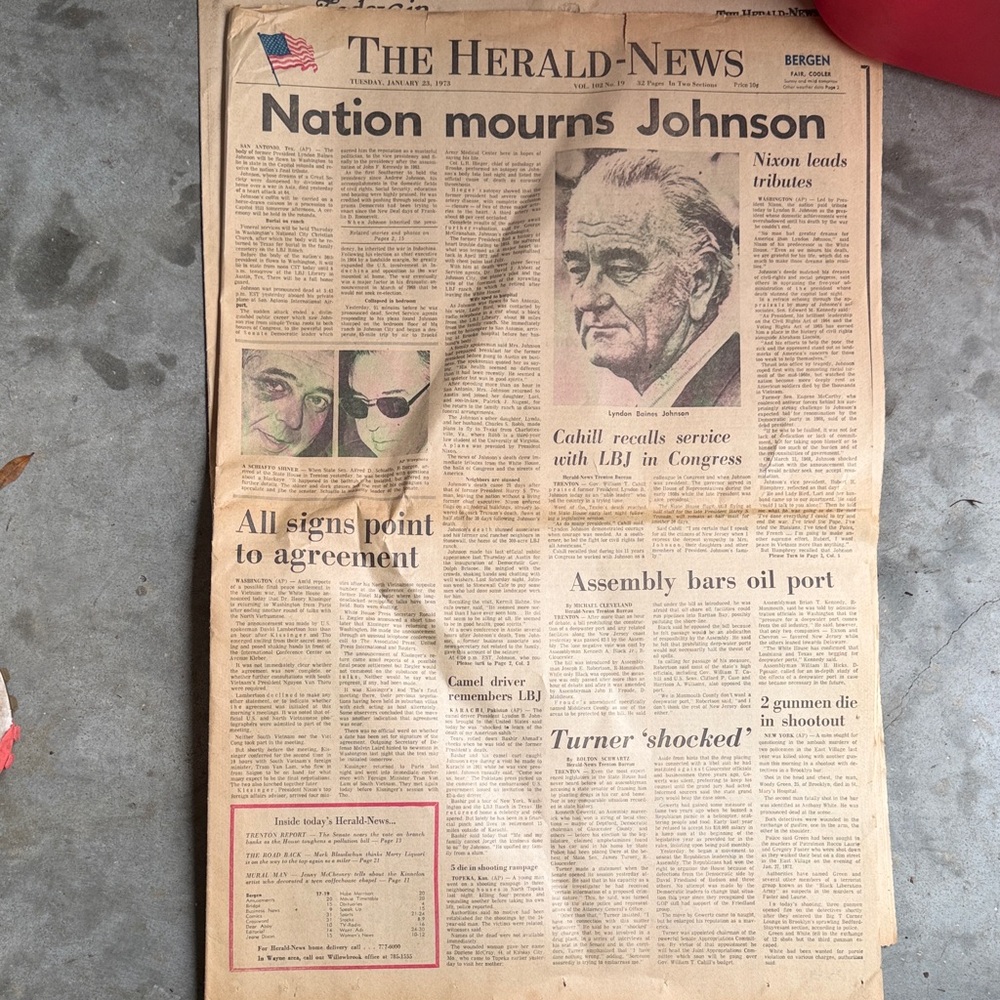 Vintage Newspaper Front Page